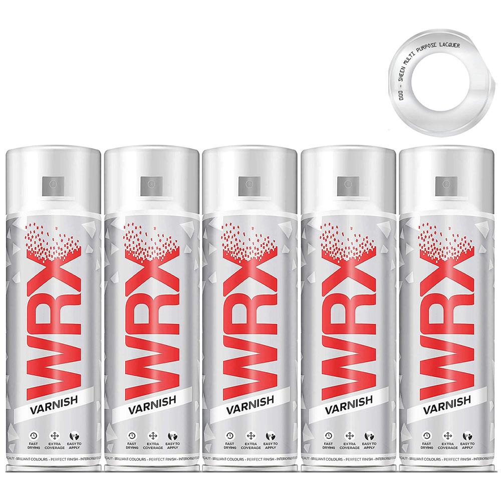 5X WRX Sheen Varnish Spray Paint 400ml