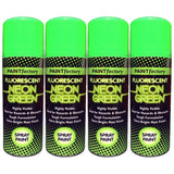 4X Paint Factory Fluorescent Neon Green Spray Paint 200ml