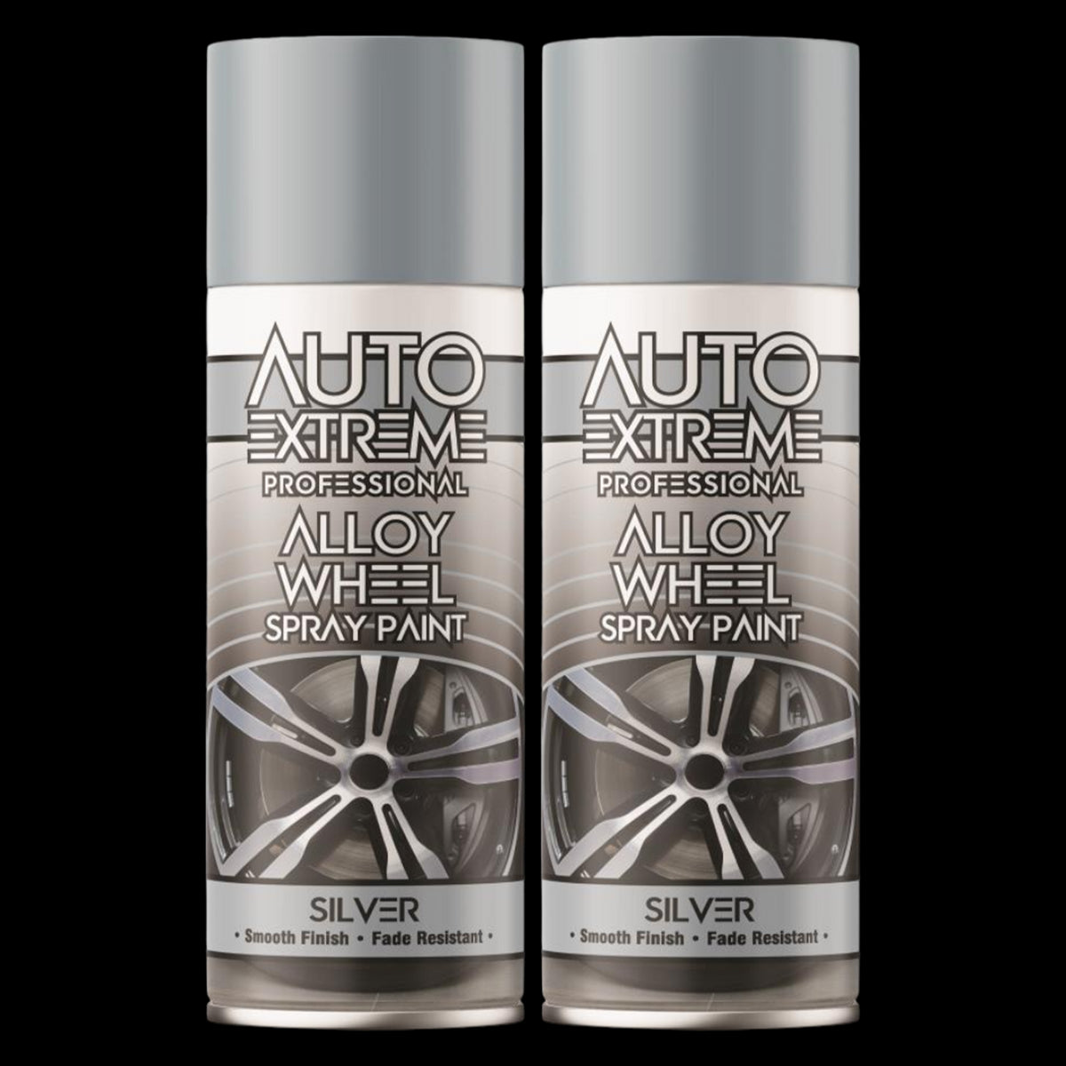 2X Auto Extreme Alloy Wheel Spray Paint Silver 400ml