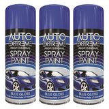 3X Auto Extreme Blue Spray Paint 400ml