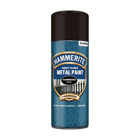 Hammerite Hammered Black Spray Paint 400ml