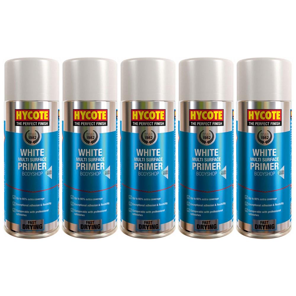 5X Hycote Bodyshop High Build White Spray Paint 400ml