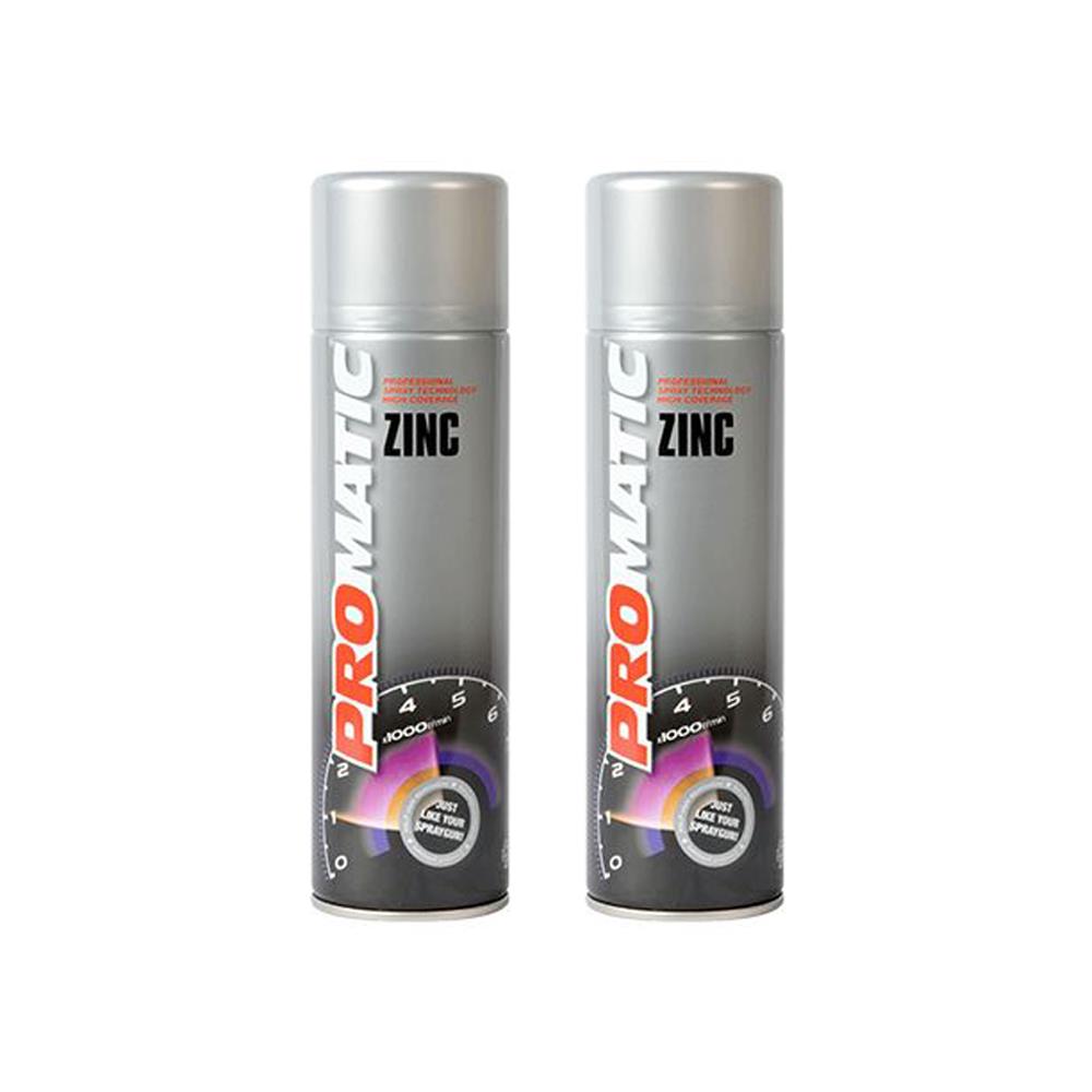 2X Promatic Zinc Rich Primer Spray 500ml