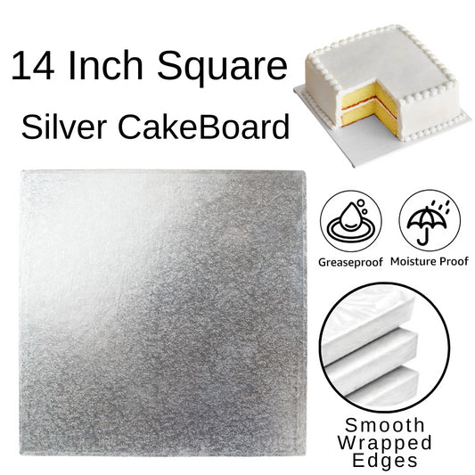 1 Board - 14" Square Silver Double Thick Cards