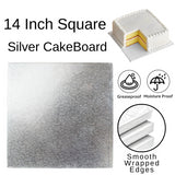 1 Board - 14" Square Silver Double Thick Cards