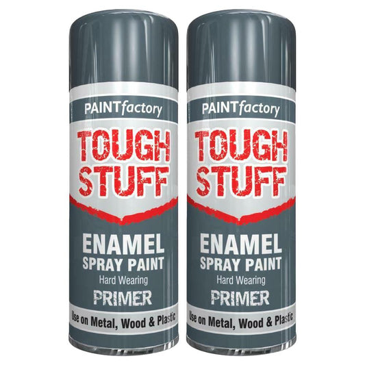 2X Paint Factory Tough Stuff Enamel Grey Primer 400ml