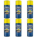 6X Hammerite Smooth Yellow Spray Paint 400ml