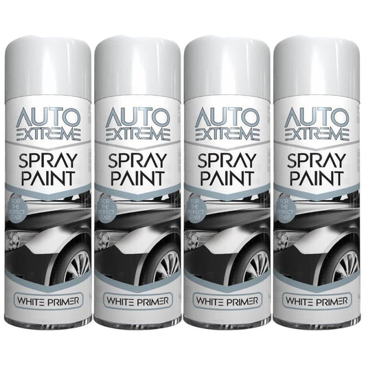 4X Auto Spray White Primer 250ml