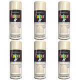 6X Paint Factory Cottage Cream Gloss Spray Paint 400ml