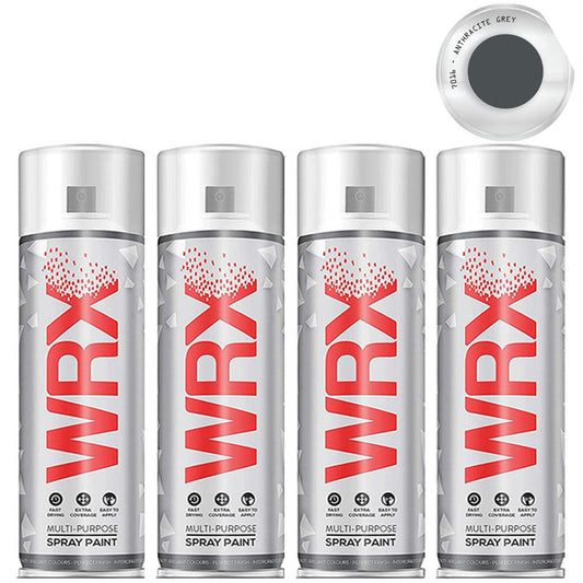 4X WRX Gloss Anthracite Grey 7016 Spray Paint 400ml