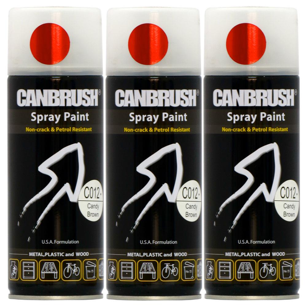 3X Canbrush C012 Candy Brown Spray Paint 400ml