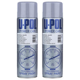 2X Upol Power Can Wheel Silver Spray Paint 500ml