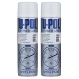 2X Upol Power Can Gloss White Spray Paint 500ml