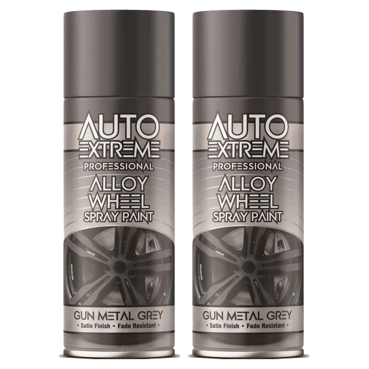 2X Auto Extreme Gun Metal Grey Spray Paint 400ML